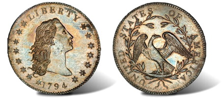 1 dólar Flowing Hair 1794