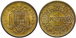 1 peseta de 1944